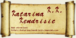 Katarina Kendrišić vizit kartica